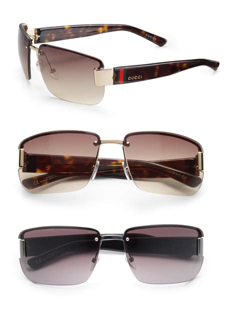 lente gucci de hombre|Gucci rimless sunglasses men's.